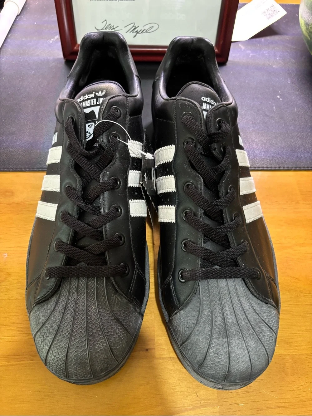 ADIDAS JMJ ULTRASTAR TRIBUTE SNEAKERS WITH PAPER WORK IN THE FRAME TO MATCH MENS